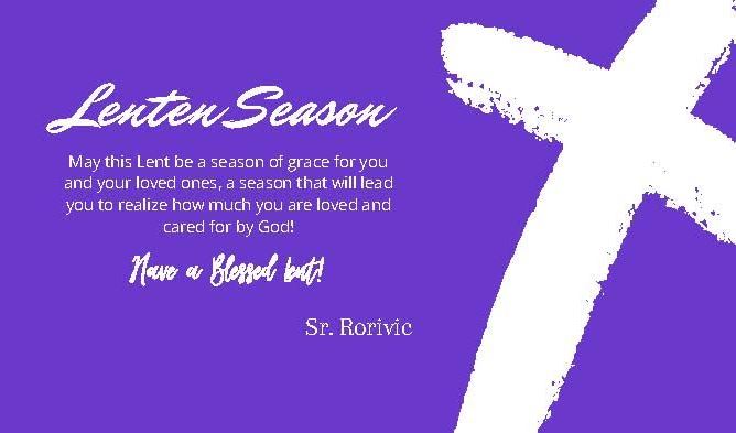 Lenten Season Greetings